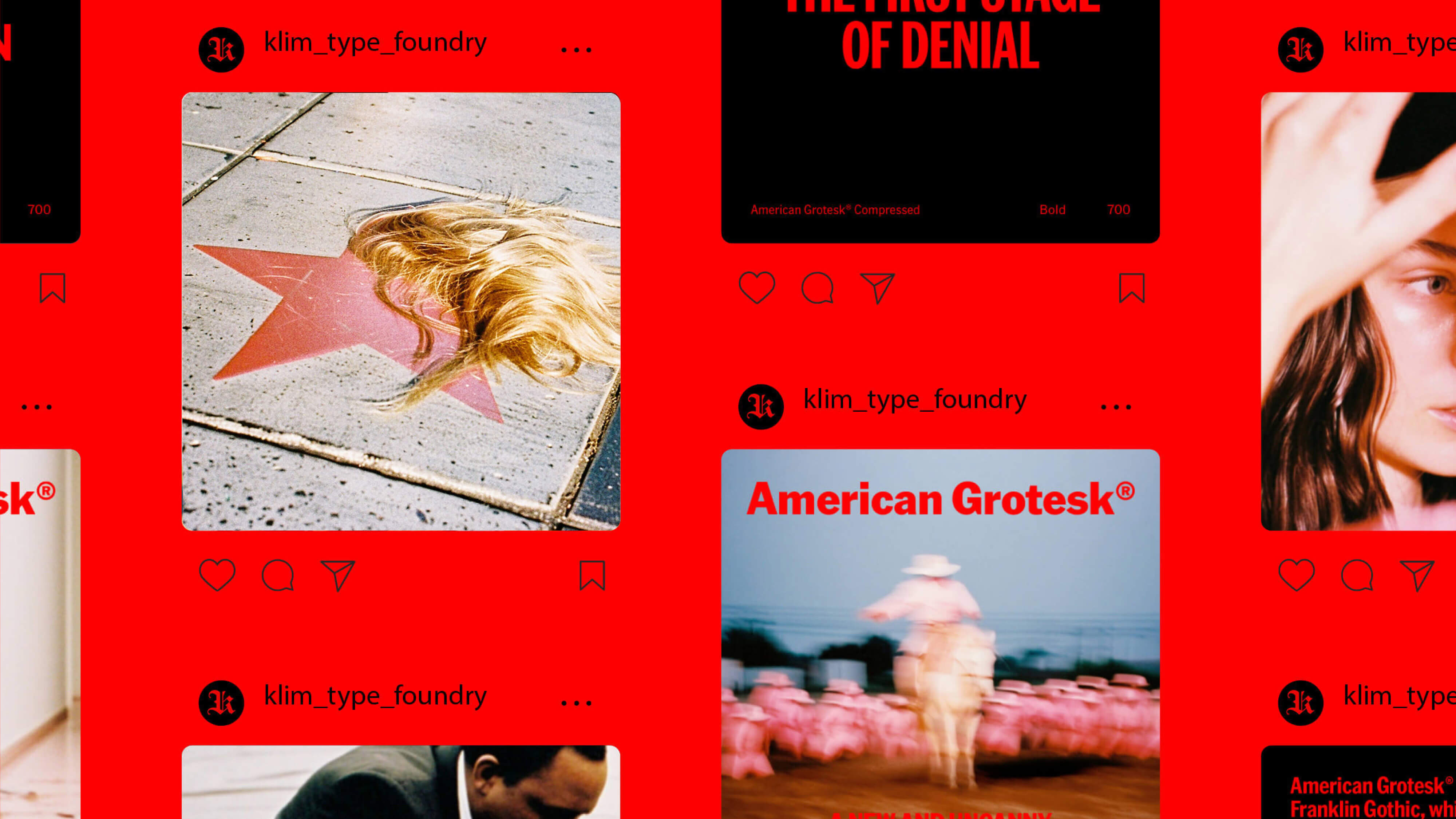 Klim Type Foundry. Campaign images.